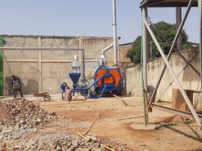 Lò Hơi 1500kg/h Lắp Đặt Phục vụ Nghành Sản Xuất Hạt Điều Tại Bukina Faso 