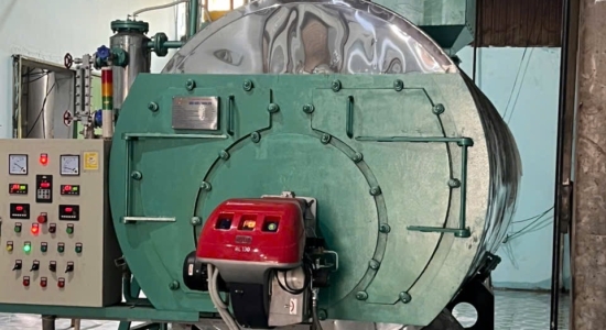 Lò hơi 1500kg đốt dầu DO lắp đặt tại Tây Ninh phục vụ sản suất bánh tráng